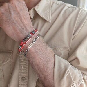 Full new arrivals - Coral with hematite stainless steel original design bracelet